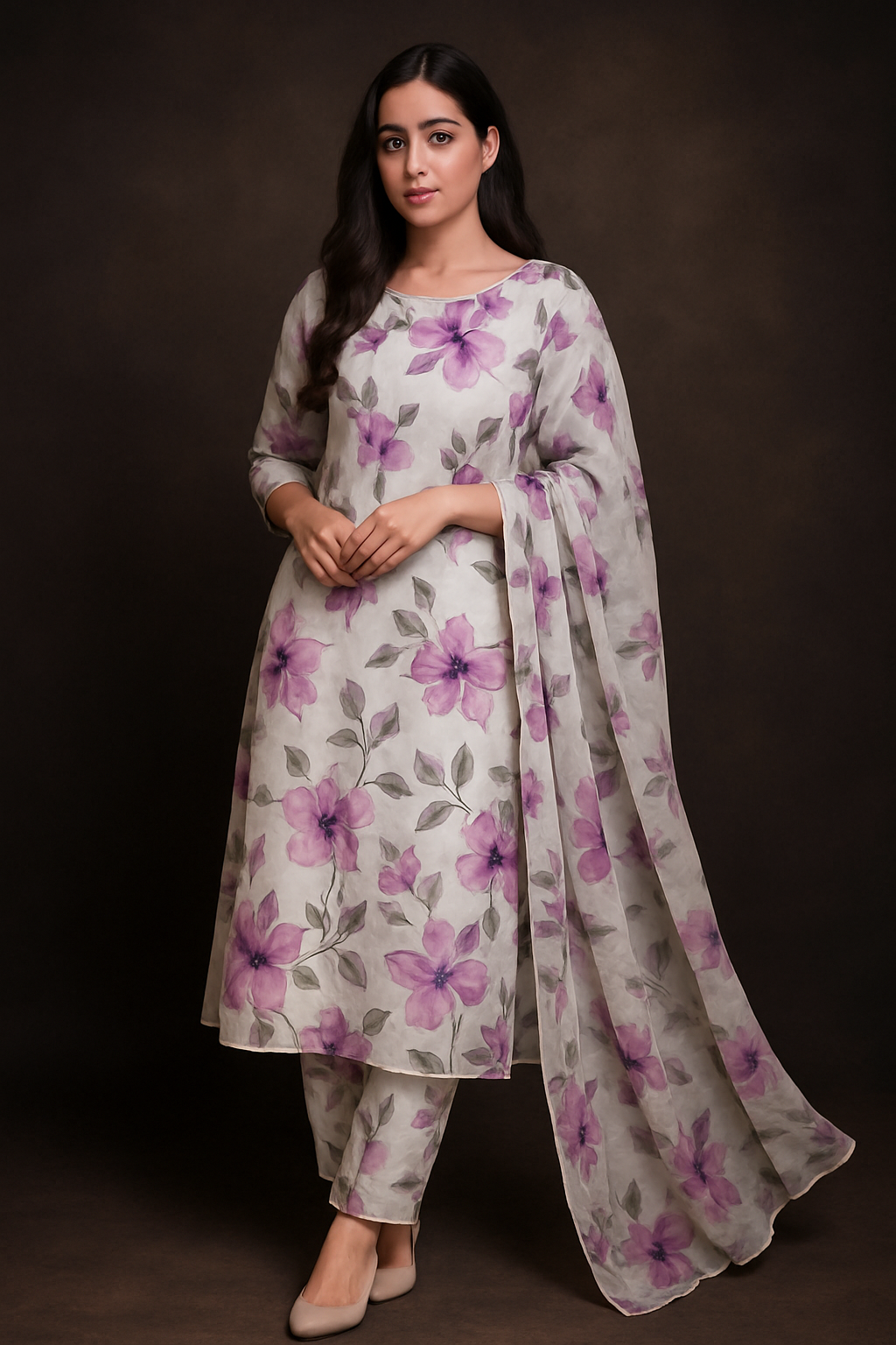 2 Piece All Over Printed Lawn