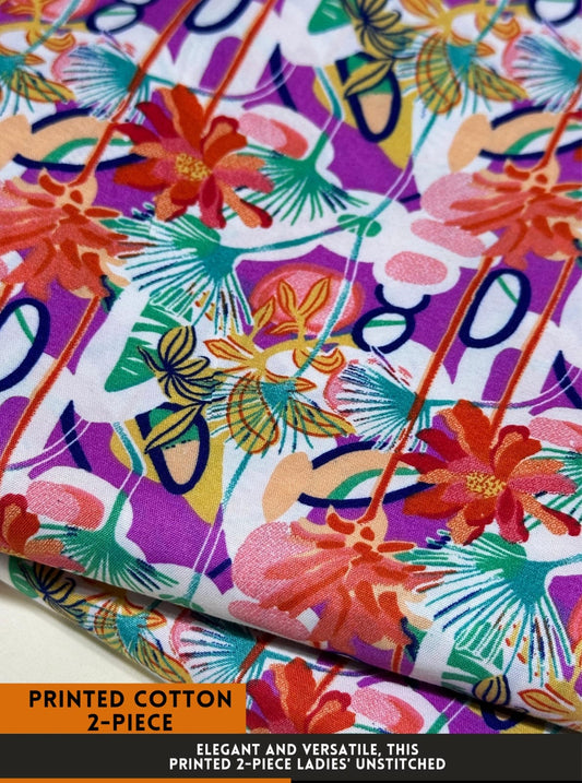 Cotton 2Pc All Over Printed Dress