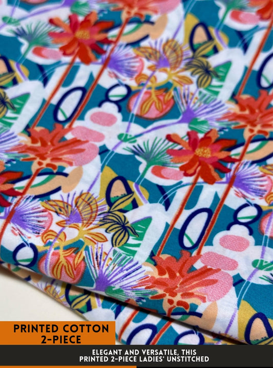 Cotton 2Pc All Over Printed Dress