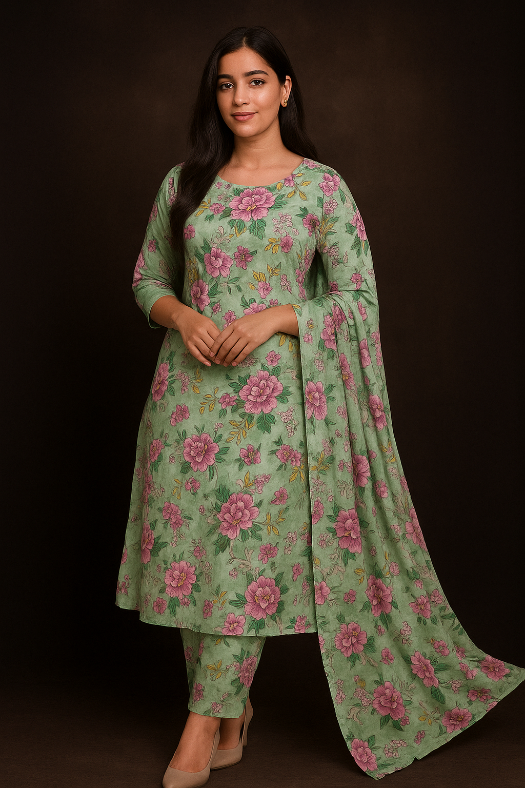 2 Piece All Over Printed Lawn