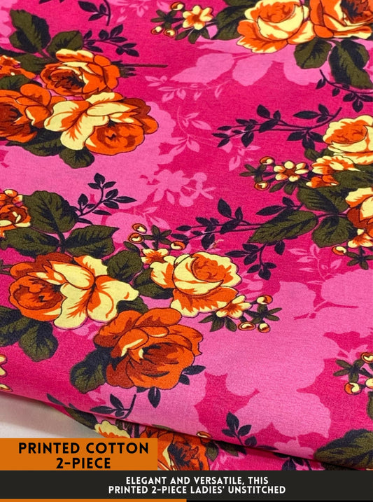 Cotton 2Pc All Over Printed Dress-HC020